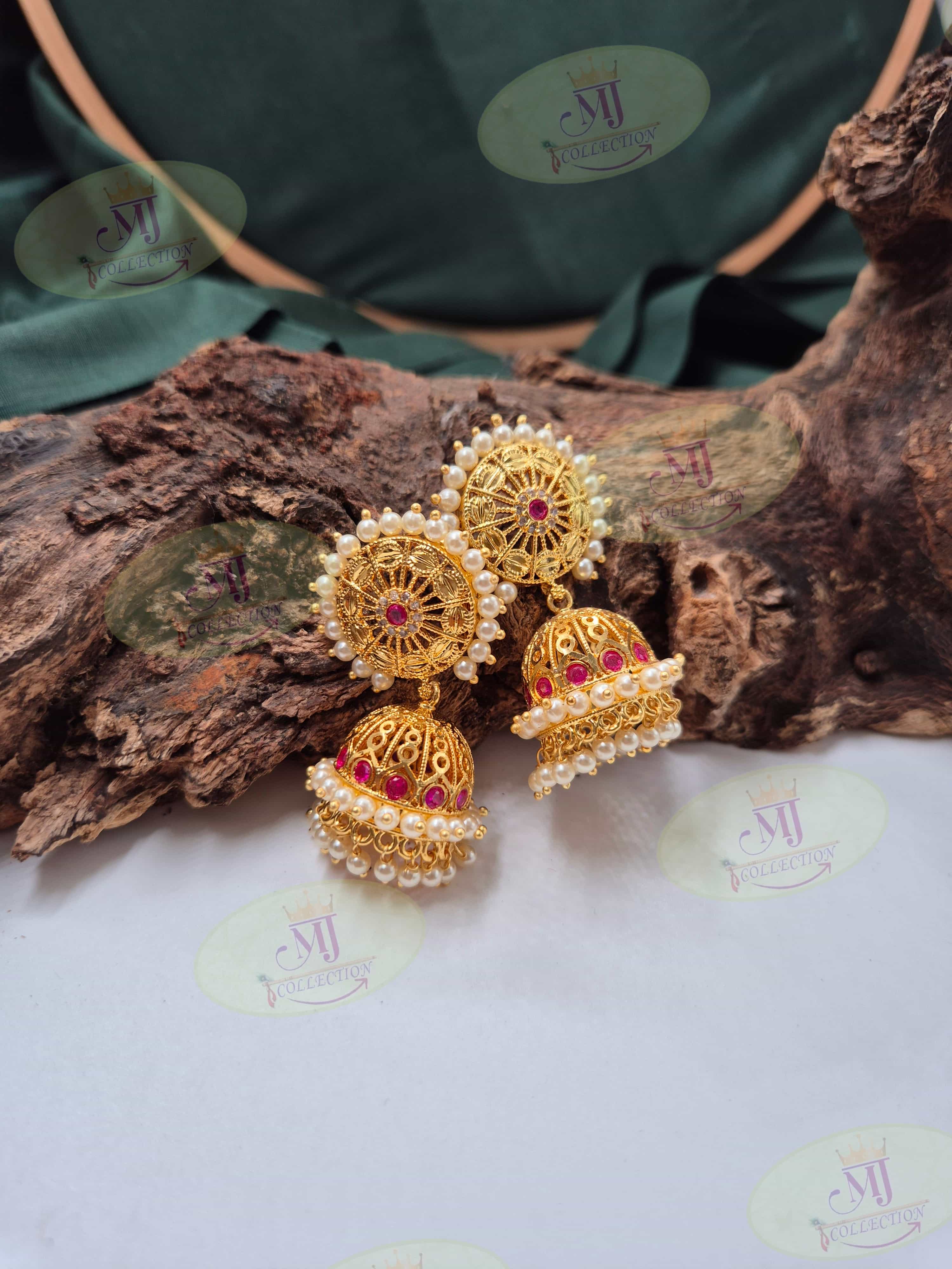 PESHWAI RUBY MOTI JHUMKA