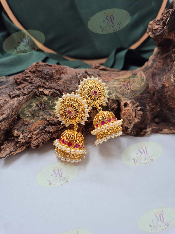 PESHWAI RUBY MOTI JHUMKA