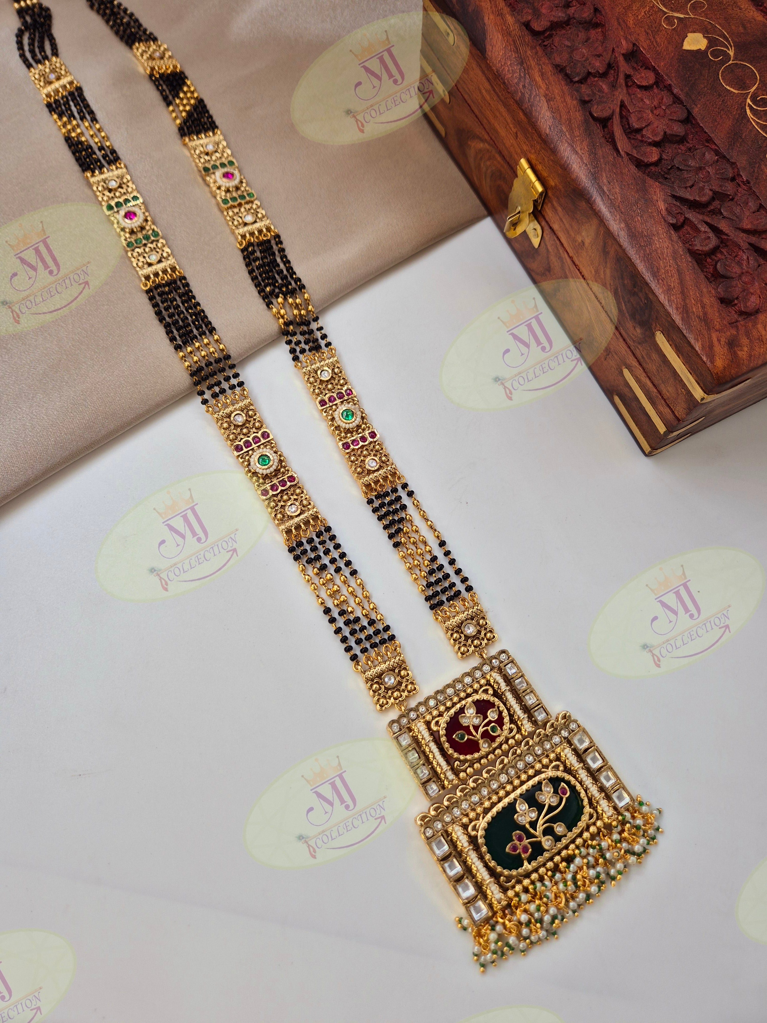 STONE RAJWADI MANGALSUTRA
