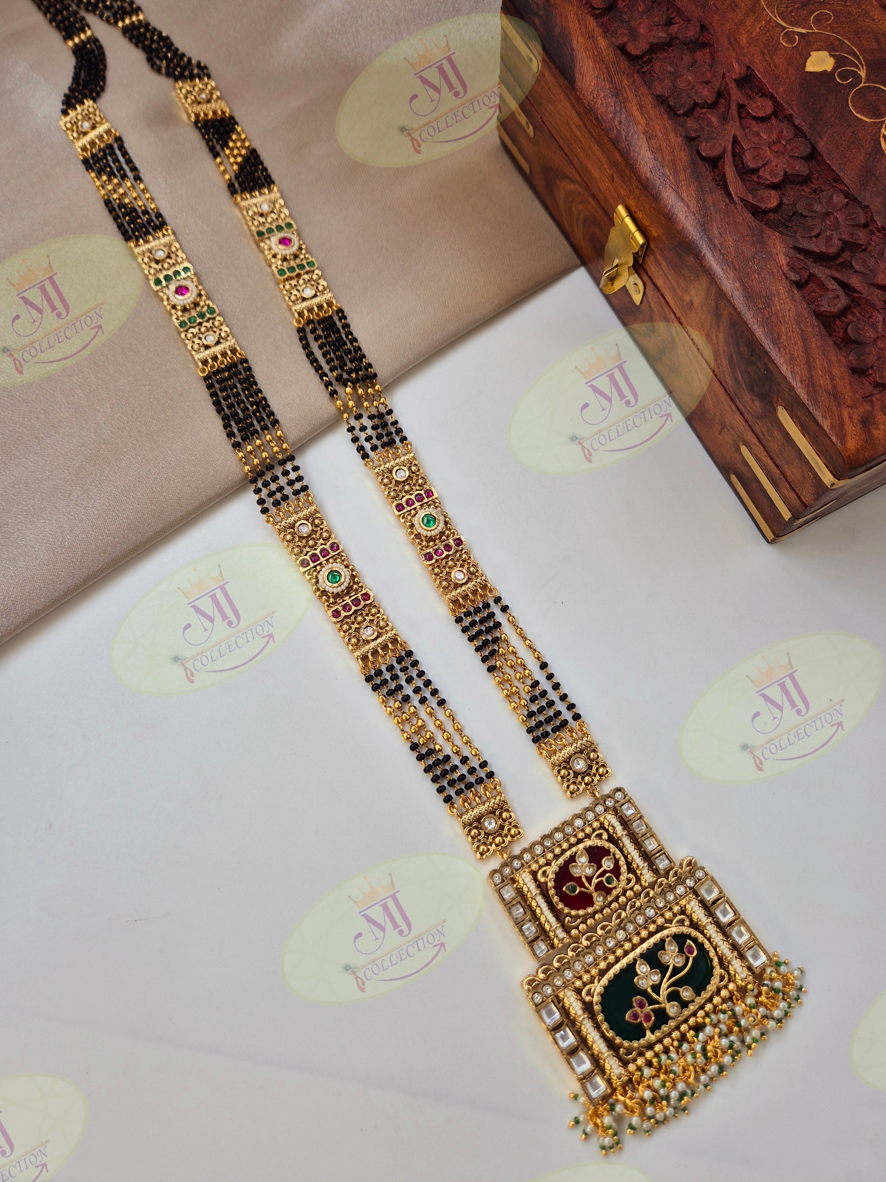 STONE RAJWADI MANGALSUTRA