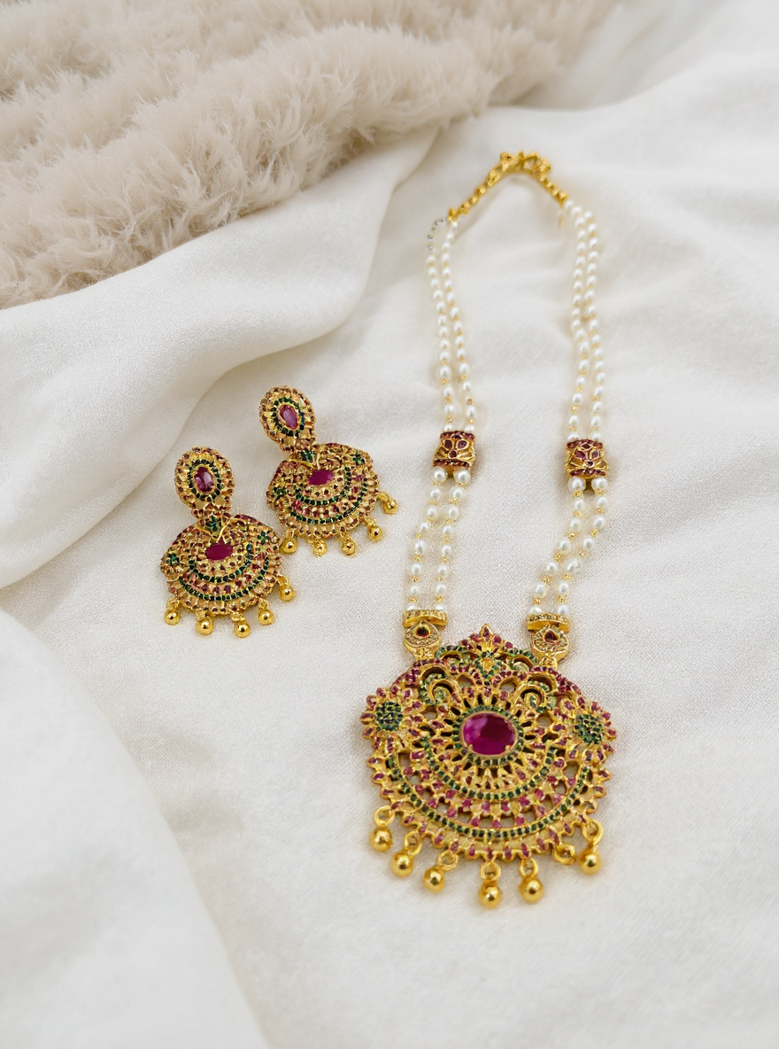 MOTI PENDANT SET MULTI