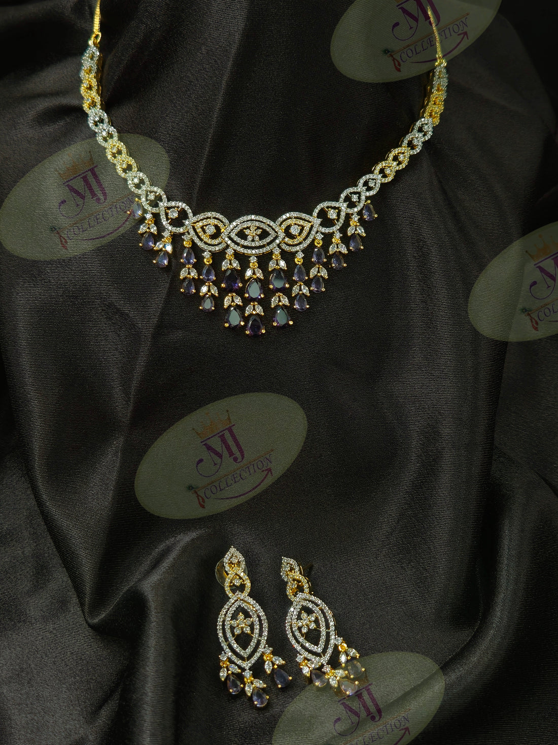 PURP DIAMOND NECKLACE