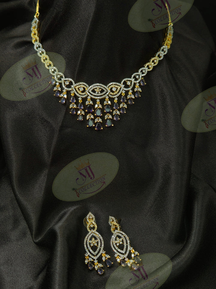 PURP DIAMOND NECKLACE