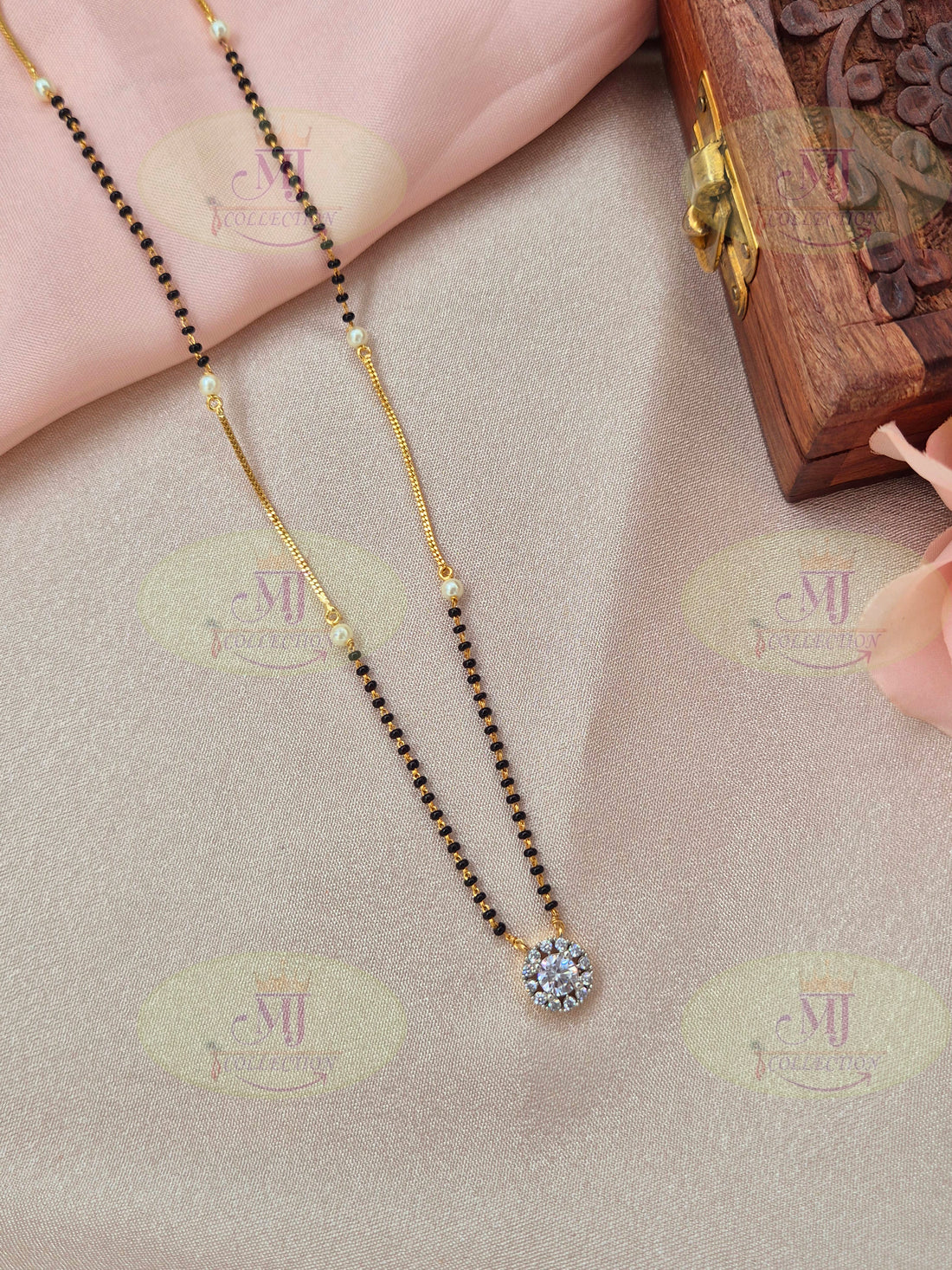 Celeste pearl Mangalsutra